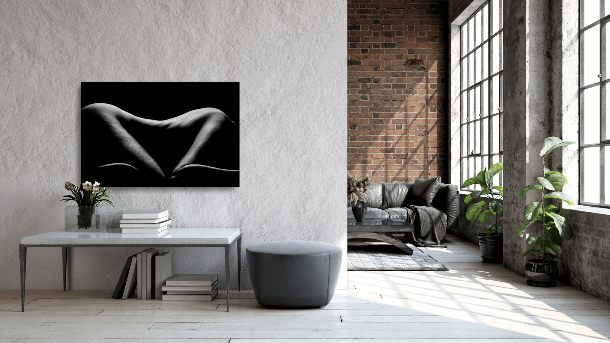 Aktfotografien für das Schlafzimmer - erotische Fotokunst auf Leinwand, Acrylglas Kunstdruck Wandbilder
